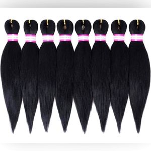 Pre-Stretched Braiding Hair Extensions Black-12 Inch